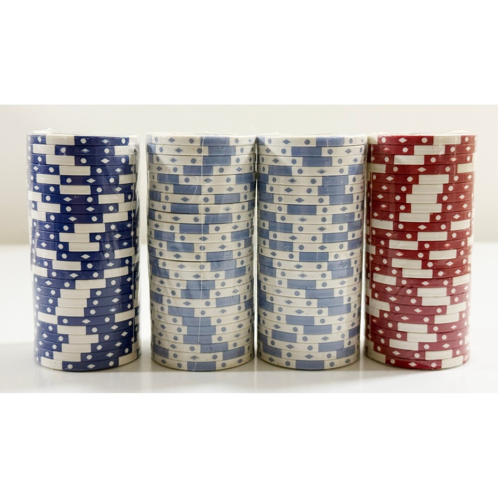 Unbranded Poker Chips Set 100pc Multicolor 11.5g Clay Composite Casino Style